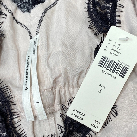 By Anthropologie Sleeveless V-Neck Lace Wrap Midi Dress Blush Pink Sz Small - Picture 9 of 11